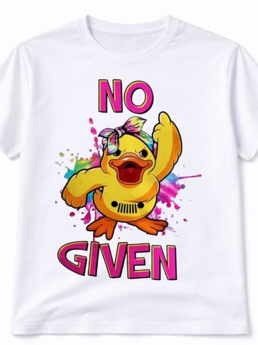 No Ducks Given Jeep Funny Graphic T Shirt Trendy Boutique Style Tee Womens White